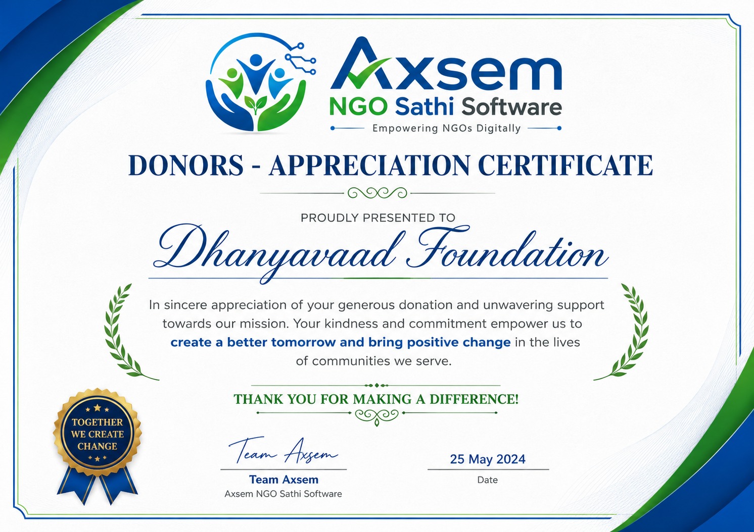 Membership Renewal Certificate