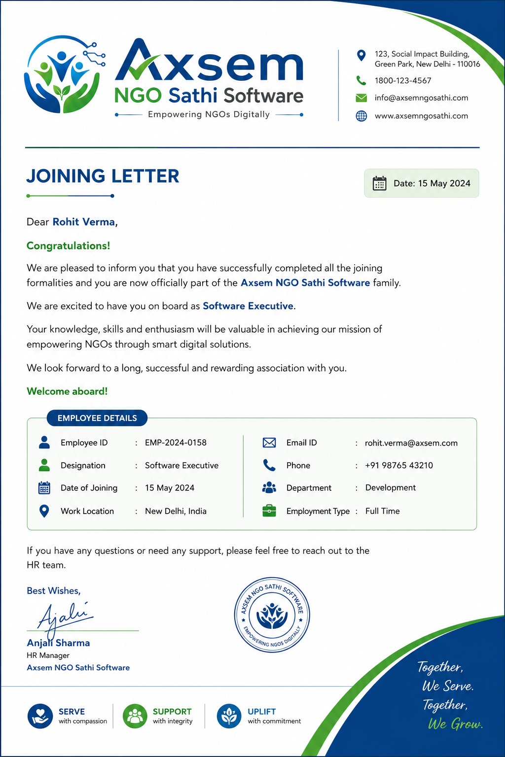 Joining Letter