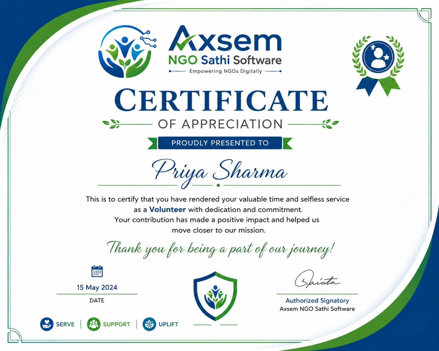 Volunteer Certificate